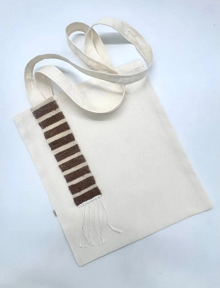Handcrafted Tote Bag with Woolen Accent FAN ALDARZA TAQUEEN
