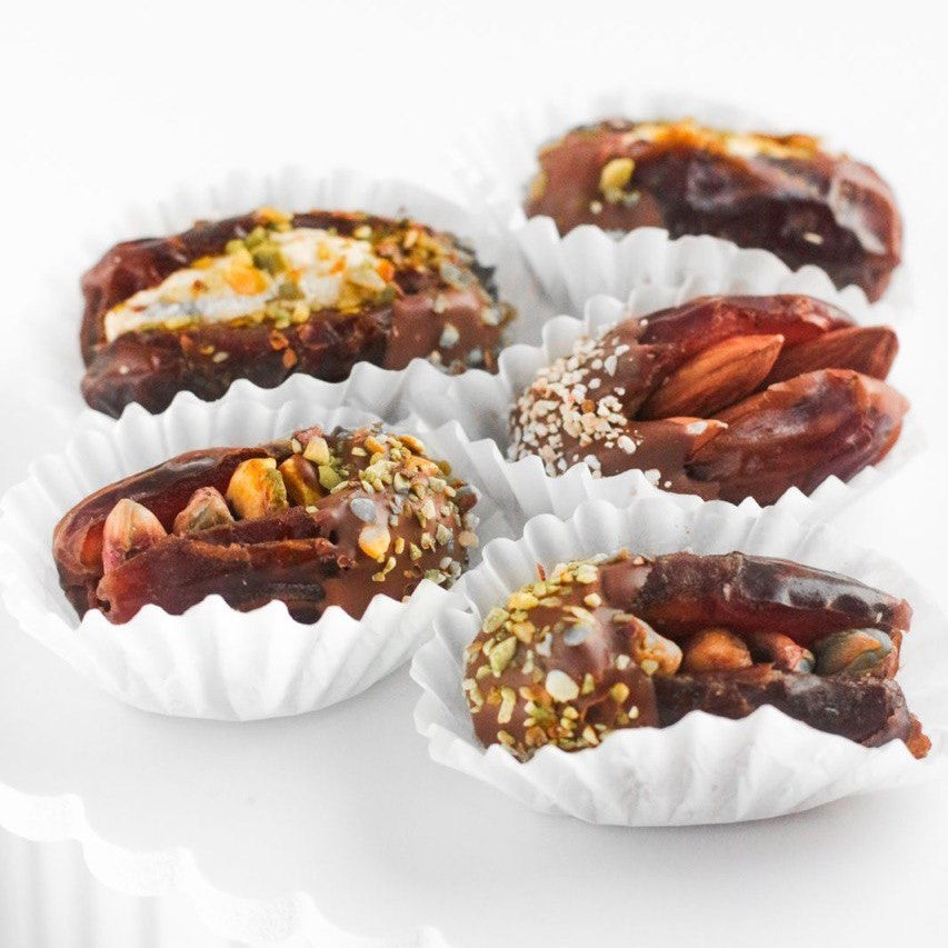 Dates Fingers Stuffed With Chocolate & Nuts DANAT TAQUEEN